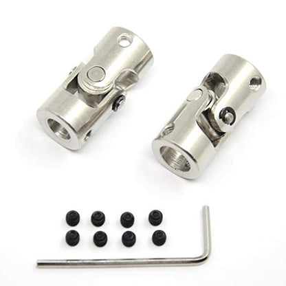 2 Pcs 8mm to 10mm Universal Joint Shaft Coupling for Motor - size: 8-10mm