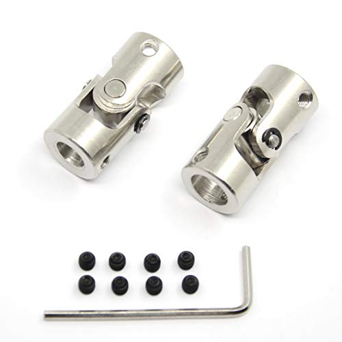 2 Pcs 8mm to 10mm Universal Joint Shaft Coupling for Motor - size: 8-10mm