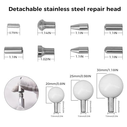 Dent Repair Tools 6 Pieces of Dent Removal Rods with Awl Head Paintless Dent Removal Kit Car Auto Body Dent Removal of Hail Dents and Door Ding (6 PCS Rod 21 PCS Pen) - style: 6PCS