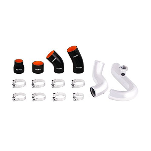 Mishimoto MMICP-MUS4-15P Intercooler Pipe Kit Compatible With Ford Mustang EcoBoost 2015+ Silver - color: Polished