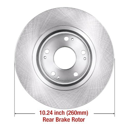 HUSCH Brake Kit Ceramic Brake Pads and Brake Rotors Fit for Honda Accord - size: 31315+D537