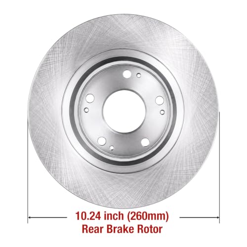 HUSCH Brake Kit Ceramic Brake Pads and Brake Rotors Fit for Honda Accord - size: 31315+D537