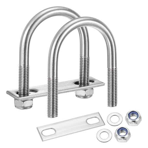 METALLIXITY U Bolts 4Set M10x51x85,Round U Bolt Kits 304 SS U Clamp - color: Silver, size: M10x51x85mm