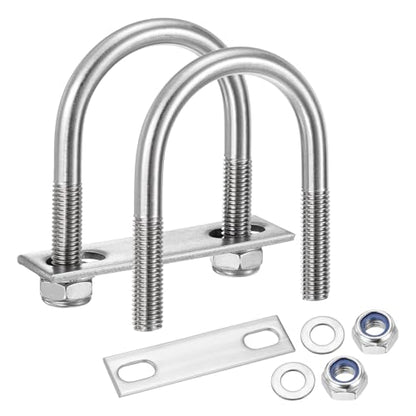 METALLIXITY U Bolts 4Set M10x51x85,Round U Bolt Kits 304 SS U Clamp - color: Silver, size: M10x51x85mm