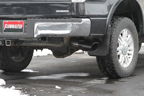 Flowmaster 717864 FlowFX Cat-Back Exhaust Kit 3 Inch 409 Stainless Steel 4.5 Inch Black Ceramic Coated 304 Stainless Steel Tip Compatible with 2009-2014 Ford F-150 3.5L Ecoboost 4.6L 5.0L 5.4L