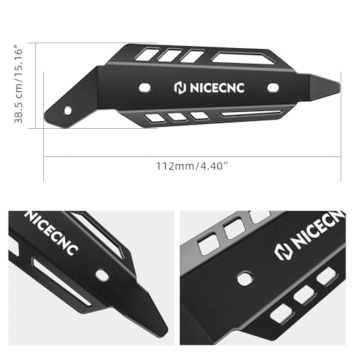 NICECNC Motorcycle Mid Exhaust Shield Black