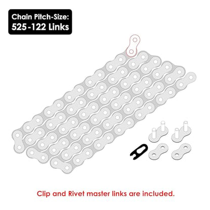 Replacement for Blue Drive Chain and Sprocket Kit for Honda VT750C Shadow Ace 750 1998-2003 Mod-C26C-58839