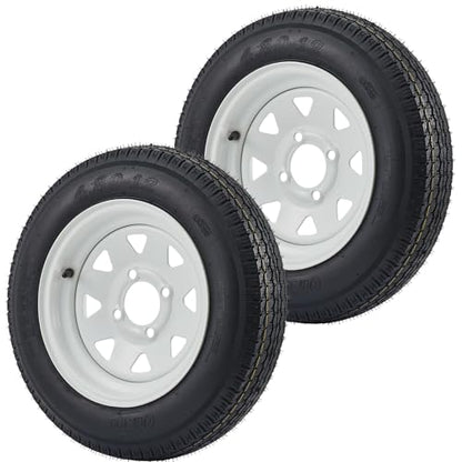 4.80-12 4.80x12 480-12 4.80-12 Trailer Tires with 12 in Rims, 4 Lug on 4 in, Load Range C, 6PR (480-12 with 4lug) - size: 4.80-12, style: 4 lug on 4"