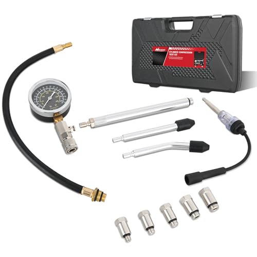 Nilight Compression Tester Kit, 11PCS 0-300 PSI Gauge with Spark Tester - color: 11pcs