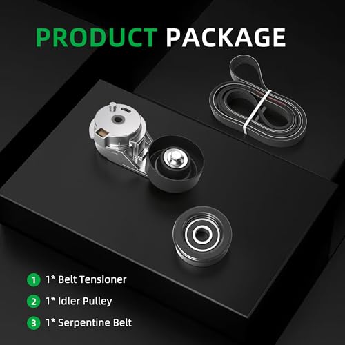 Belt Tensioner Idler Pulley Serpentine Belt Kit for Chevy Trailblazer 02-09 - size: for Bravada/Rainier 2002-2009