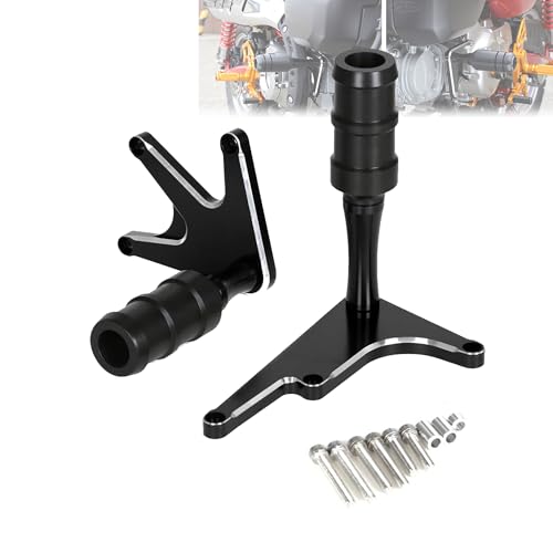 Monkey 125 Frame Sliders Falling Crash Protector Compatible with Monkey 125 2018-2021 CNC Motorcycle Fairing Guard Crashpads Protector (Black) - color: Black