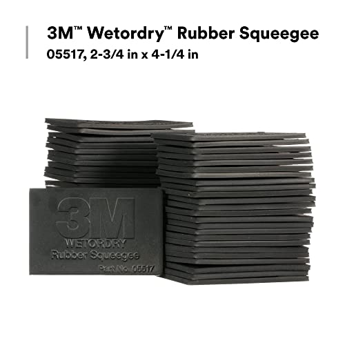 3M Wetordry Rubber Squeegee 05517, 2-3/4 in x 4-1/4 in, Comfort Fit - size: 1