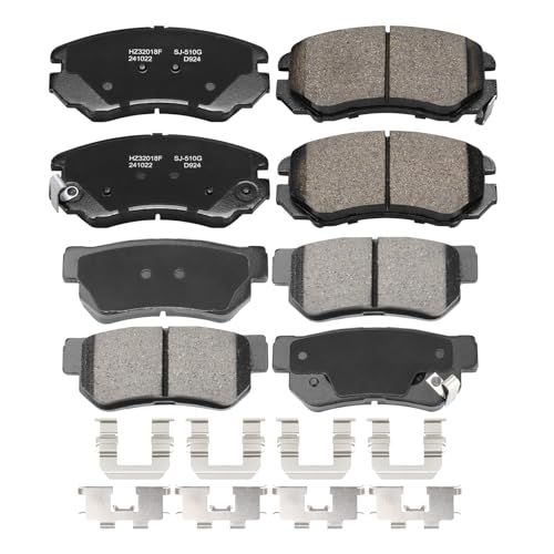 D924+D813 Front and Rear Ceramic Brake Pads Kit Fit For Hyundai Elantra 2007-2009, For Sonata 2003-2008, For Tucson 2005-2009, For Kia Magentis 2003-2010, For Optima 2003-2010 - style: HZ924+HZ813