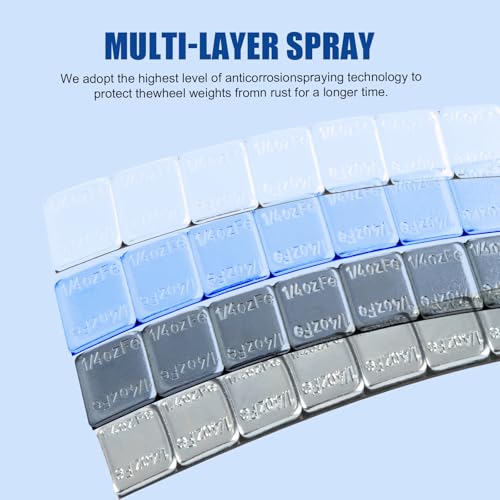 JiiinMiiin 1/4oz, 0.25oz, 48PCS Gray Steel Adhesive Stick on Wheel Weights - color: Chrome, size: 0.25oz - 48PCS