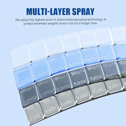 JiiinMiiin 1/4oz, 0.25oz, 48PCS Gray Steel Adhesive Stick on Wheel Weights - color: Chrome, size: 0.25oz - 48PCS