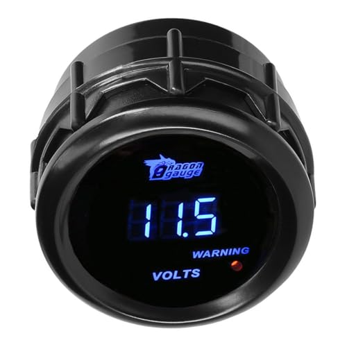Car Voltage Gauge 12V Auto Volt Gauge 2" 52mm Voltmeter - color: Blue Light Voltage