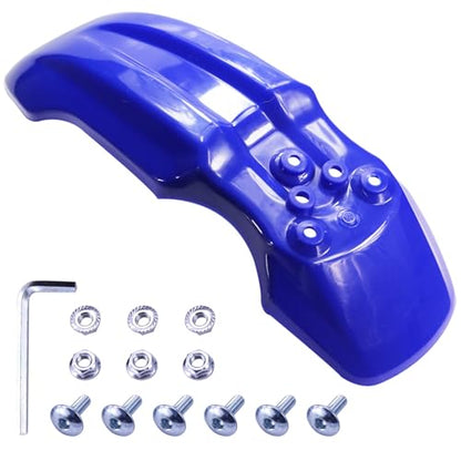 Plastic Front Wheel Mud Guard Motorcycle Fender Protector Blue - color: Blue