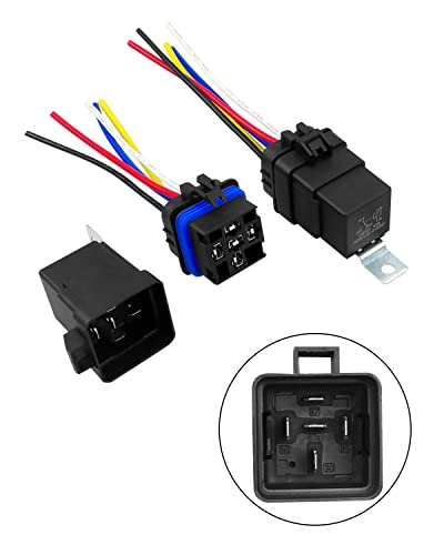 5 Pin Trim Tilt Relay Plug Socket 12V 80A, Replace 7493 119-7493, 2Pcs
