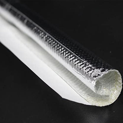 10mm - 3/8" Self-wrap Aluminum Heat Shield Sleeve Thermal Reflective Side Entry High Temperature for Hoses, Wire Harnesses, Cables, Automotive, Exhaust 78" (2 Meter) - size: 10mm - 3/8" Dia - 78" Long