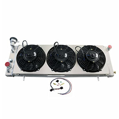 4 Row Radiator Shroud Fan For Jeep Cherokee XJ Comanche 1991-2001 - size: 4 Row Radiator/w Cap+Shroud Fan+Relay Kit