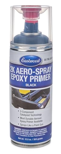 Eastwood 2K Epoxy Black Primer | AeroSpray Catalyzed Technology | Durable Direct to Metal Automotive Primer | for Car Body Filler & Fiberglass | 1 Pack