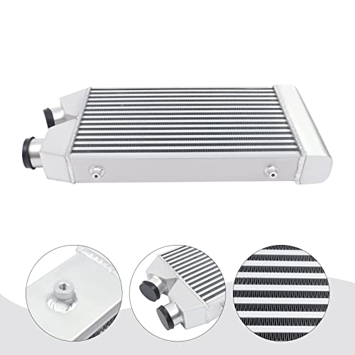 Universal Intercooler Aluminum Intercooler Front Mount Z-036A 2.5" Inlet & Outlet Direct Replacement for All Cars and Trucks (25x11x3" 2.5") - size: 25x11x3" 2.5"