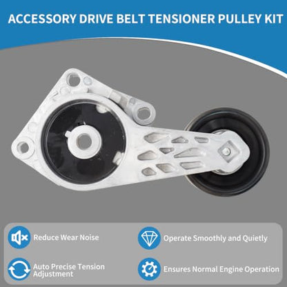 38274 Engine Belt Tensioner Serpentine Belt Drive Idler Pulley Kit - size: 90K-38274A