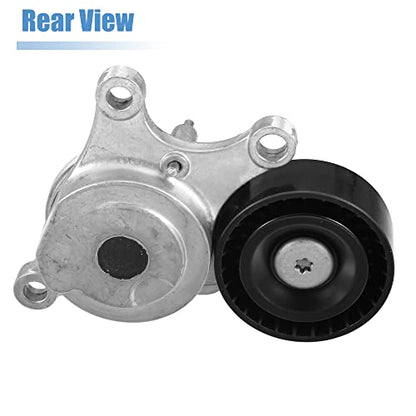 X AUTOHAUX Drive Belt Tensioner Assembly Belt Tensioner for Mercedes-Benz W270 CLA250 CLA45 AMG GLA250 2702000370 Metal Black Silver Tone