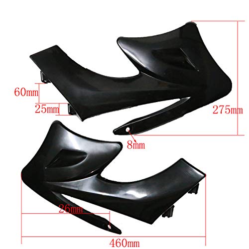 Full Fender Fairing Kit with Graphics Decals for Apollo 110cc 125cc 140cc 150cc 200cc 250cc Dirt Bikes | Durable ABS Plastic Bodywork Set with Fenders, Side Panels, Tank Shrouds (Black) - color: Black