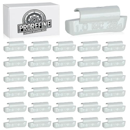 Upgraded 1 oz Clip On Wheel Weights for Steel Rims Corrosion-Resistant Coated Painted Tire Balancing Weight MC Style Gray 30pcs - style: MC Style