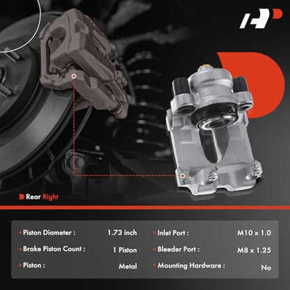 A-Premium Rear Right Passenger Side Disc Brake Caliper without Bracket - style: Rear Passenger