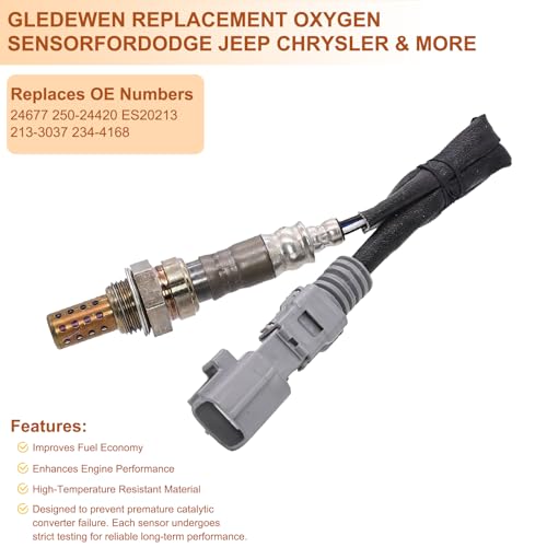 Downstream O2 Oxygen Sensor for 2002-2003 Toyota Camry Solara, 2004-2013 Highlander, 2004-2015 Sienna, 2009-2014 Venza, 2004-2018 Lexus GS450h HS250h LS460 RX330 RX350 RX400h, 2005-2015 Scion IQ tC XB - size: 250-24420