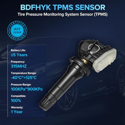 BDFHYK TPMS Sensor 315Mhz Programmed Tire Pressure Sensor Compatible with F150 Mustang Edge Explorer Fiesta, Lincoln MKX Continental 1 PCS - style: JX7T1A180A*1
