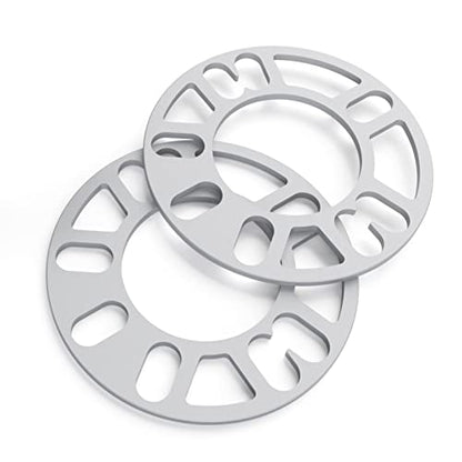 4Pcs Universal Wheel Spacers 5mm for Most 4 Lug & 5 Lug Wheels, PCD 98mm to 120mm, 4x100 4x108 4x100 5x100 5x108 5x110 5x112 5x114.3 5x115 5x120 5x4.5 5x4.75 Multiple Bolts Pattern Vehicle