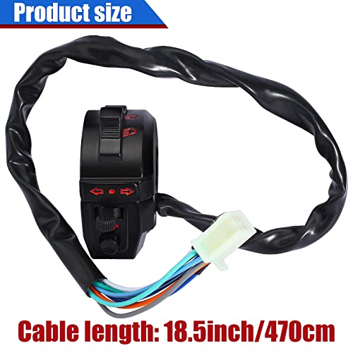 Control Turn Signal Horn Light Low High Beam Left Switch for Dirt Bike ATV Suzuki Yamaha Kawasaki Kymco Polaris Universal 520 450 530 500 wr wrf xr 600 650 dr drz 7/8inch Handlebar
