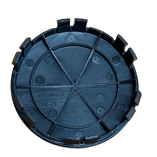 Mercedes-Benz Black Classic Logo Wheel Center Cap, Genuine MB Parts