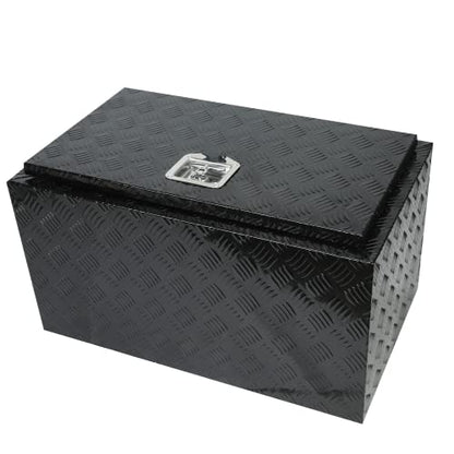 30"Underbody Truck Box,Heavy Duty Aluminum Tool Truck Bottom Box - color: black, size: 30" x 17" x 18"