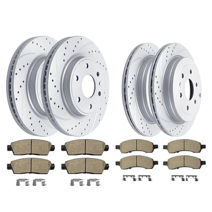 Acinoparts Front(12.80") & Rear(13.03") Brake Kit for Chevy Traverse Buick - size: HMBK5515055151