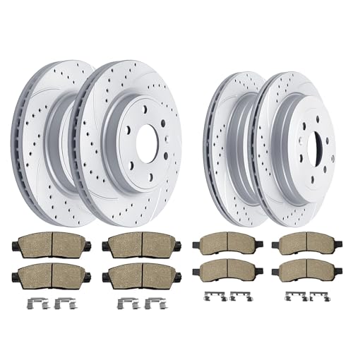 Acinoparts Front(12.80") & Rear(13.03") Brake Kit for Chevy Traverse Buick - size: HMBK5515055151