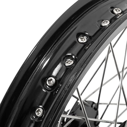 TOFR 16"x1.85" CNC Rear Wheel Rim Hub for Surron Light Bee X/Light Bee S - color: Black, size: 16" Rear