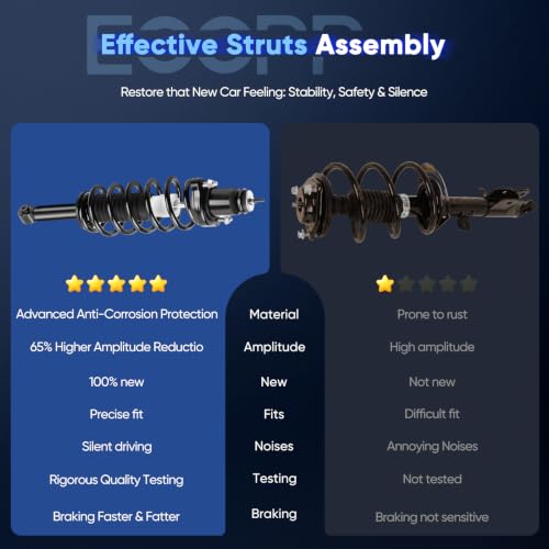 ECCPP Complete Struts Spring Assembly Rear Fit for Chrysler 200 2011-2014 - size: 2*Rear Complete Strut