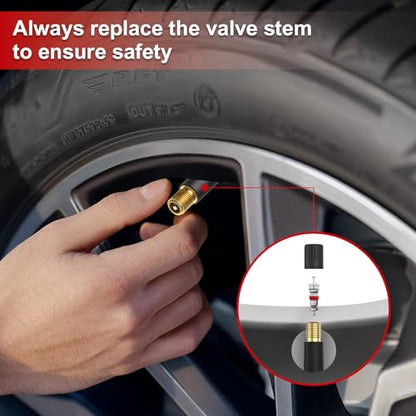 SUNSOUL TR413 Brass Stem EPDM Rubber Snap-in Tire Valve Stems for 0.453 Inch 11.5mm Rim Holes, Pack of 5pcs Valves - color: TR413-5pcs