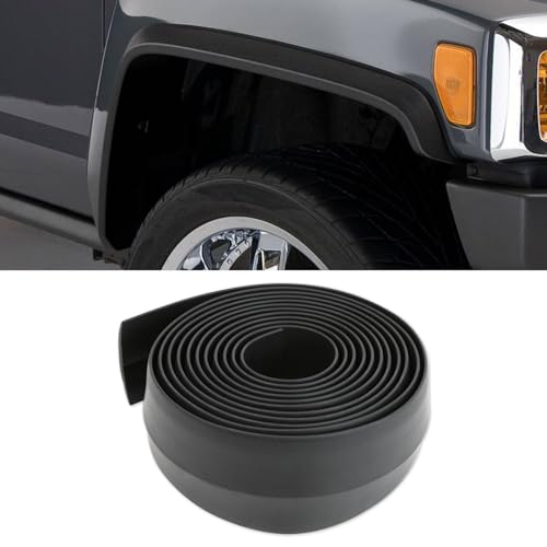 DREAMOTOR Fender Flares Flexible Rubber 2-Inch Fender Extension Wheel Arch PVC Trim Compatible with Jeep Wrangler TJ JK Gladiator Ford F-150 Dodge Ram 1500 Can am Maverick Off-Road SUV Truck Pickup - style: Style 1