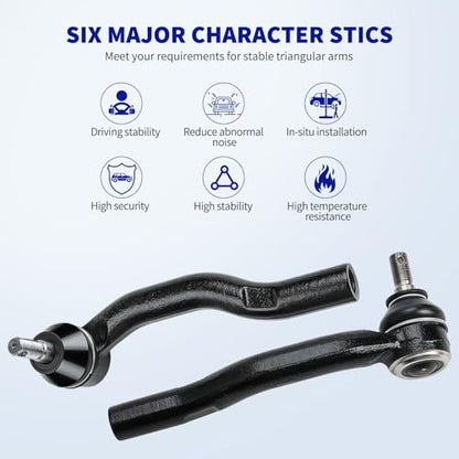 Front Tie Rod Ends Kit for 2007 2008 2009 2010 2011 Toyota Camry, 6Pcs