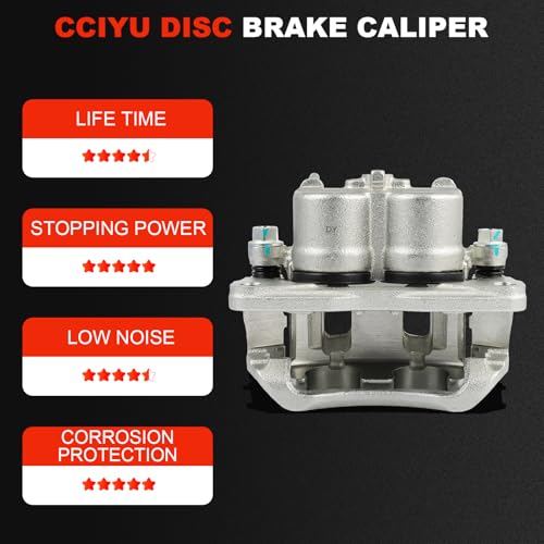 cciyu Front Left Disc Brake Caliper Assembly With Bracket 18B5026S - size: Front Left[18B5026S]