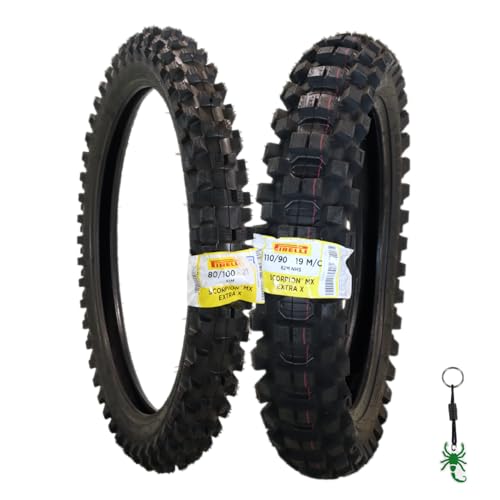 Pirelli Scorpion MX Extra X 80/100-21 Front & 110/90-19 Rear Tire Set - size: 80/100-21; 110/90-19