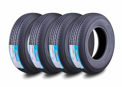 Free Country Trailer Tires ST185/80R13 6PR LR C 94N w/Scuff Guard Set4 - size: 185/80R13 6PR