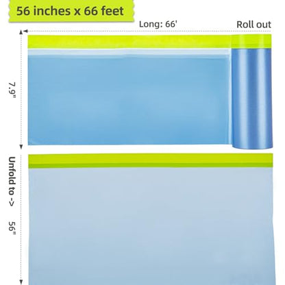 Tangibay Pre-Taped Masking Film for Painting - 56" x 66' Painters Plastic Sheeting for House & Automotive Paint, Tape and Drape for Covering Cars, Walls, Windows and Furniture Protection (6 Rolls) - size: 6 Rolls: 56"x66'
