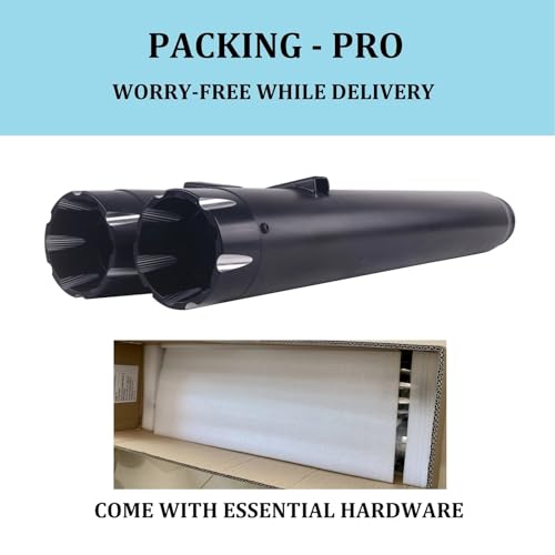 SHARKROAD 4" Slip On Mufflers for 2014-UP Indian Partial Models - color: 4" Black