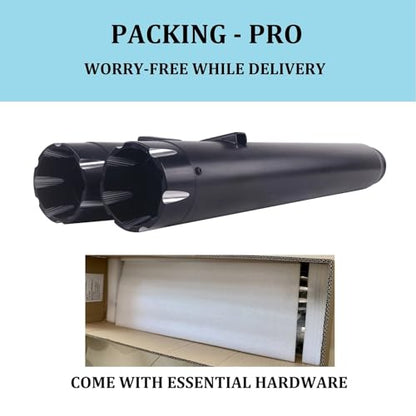 SHARKROAD 4" Slip On Mufflers for 2014-UP Indian Partial Models - color: 4" Black